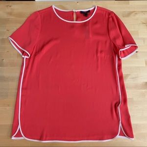 NWT J. Crew Tipped Silk Tee